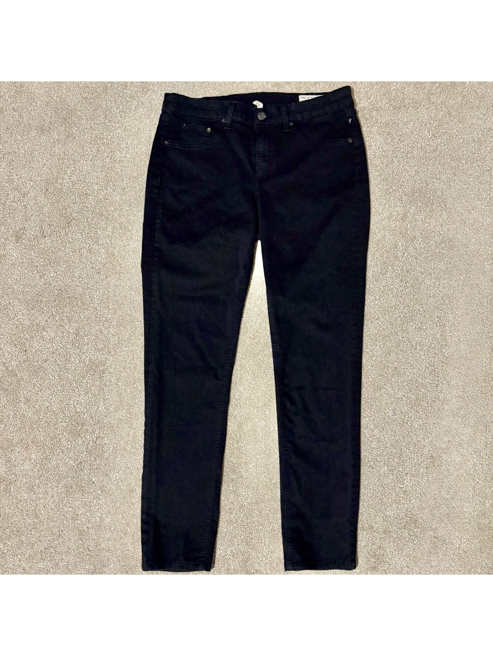 Rag And Bone Jean Womens 31x27.5 Black Plush Skinny Jeans Stretch Designer Denim